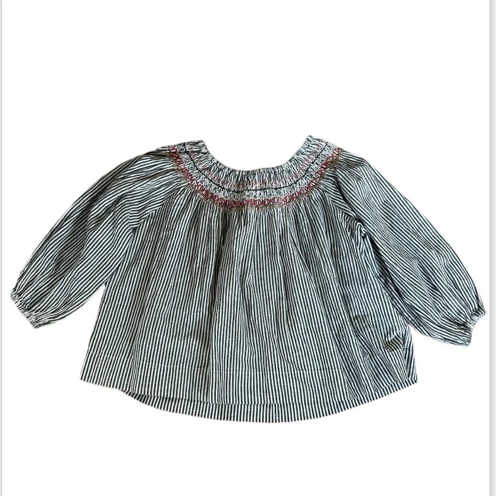 The Great Ruched Gray The Rail Vista Striped Top size XS 295 MSRP - Picture 11 of 11